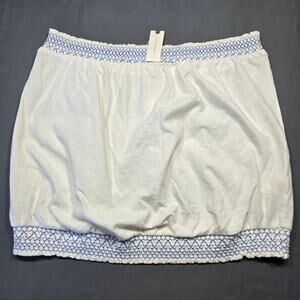 Anthropologie White Tube Top Shirt NEW $39 Sleeveless Linen Halter Women Size XL